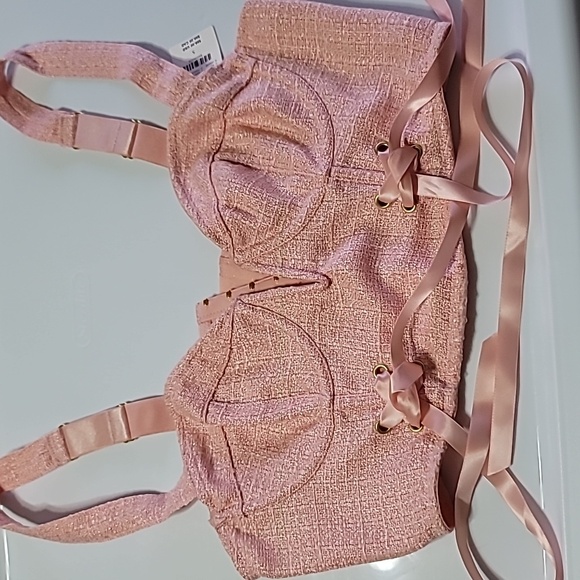 NWT By Anthropologie Tweed Corset, Size S - Picture 3 of 11